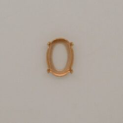 Steinfassung für Swarovski Kristalle Krallenkessel mit Loch - Oval SW 4120-18/13