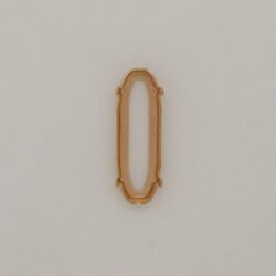 Steinfassung für Swarovski Kristalle Krallenkessel mit Loch - Oval SW 4161-27/9