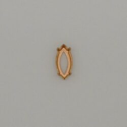 Steinfassung für Swarovski Kristalle Krallenkessel mit Loch - Spitzoval SW 4228-15/7