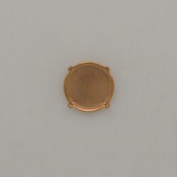 Steinfassung für Swarovski Kristalle Krallenkessel mit Boden - Rund Rivoli SW 1122-14mm