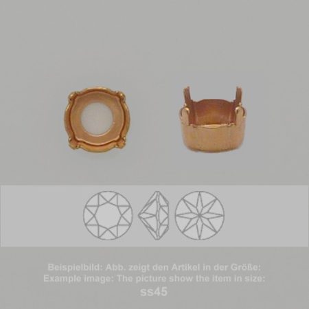 settings for swarovski crystals setting with prongs with hole - round sw 1088-ss45 - setting with prongs with hole  - round sw 1088