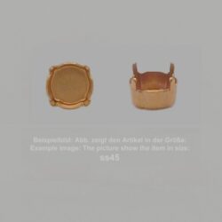 Steinfassung für Swarovski Kristalle Krallenkessel mit Boden - Rund SW 1200-ss60