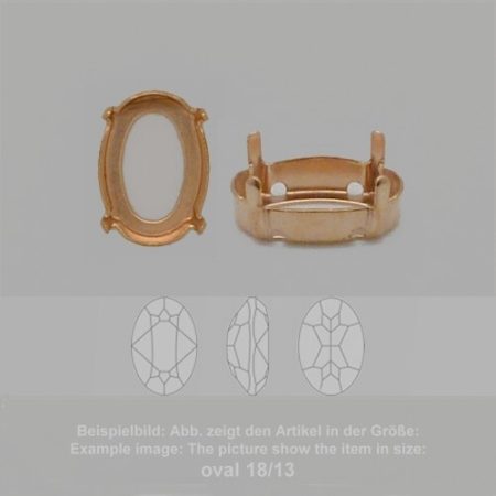 settings for swarovski crystals sew-on setting - oval sw 4120-18/13