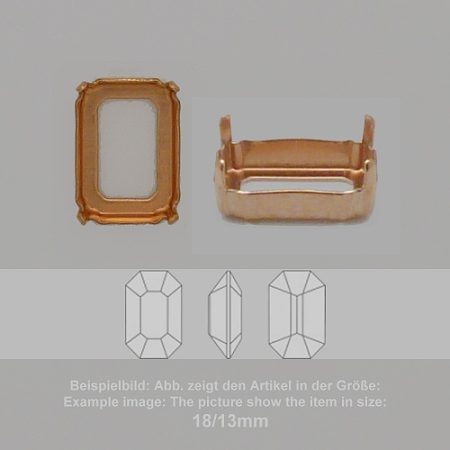 settings for swarovski crystals setting with prongs with hole - octagon sw 4600-6/4 - setting with prongs with hole  - octagon sw 4600