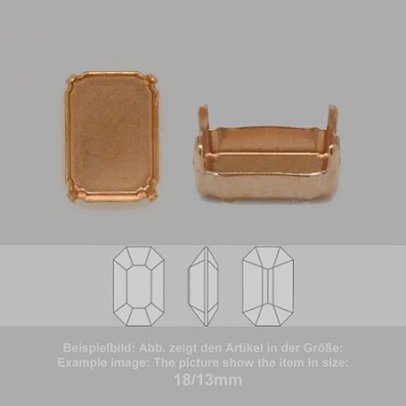 settings for swarovski crystals setting with prongs without hole - octagon sw 4600-8/6 - setting with prongs without hole  - octagon sw 4600