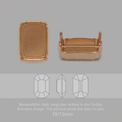 Steinfassung für Swarovski Kristalle Krallenkessel mit Boden - Achteck SW 4600-12/10