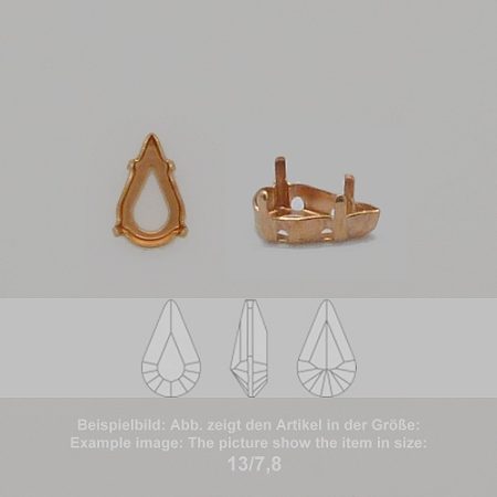 settings for swarovski crystals sew-on setting - pear sw4328-13/7,8