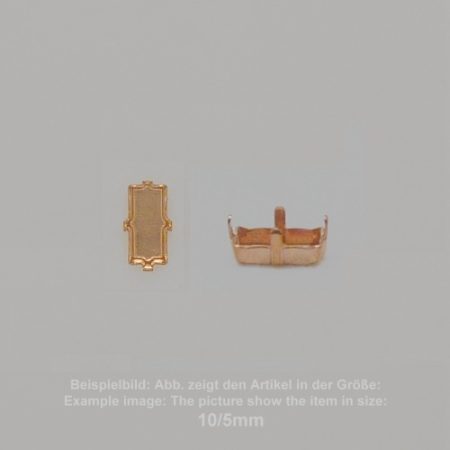 settings for swarovski crystals setting with prongs without hole - baguette sw 4501-5/2 - setting with prongs without hole  - baguette sw 4501