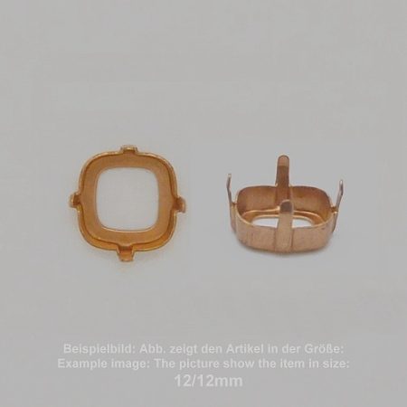 settings for swarovski crystals setting with prongs with hole - rounded square sw 4470-14/14 - setting with prongs with hole  - rounded square sw 4470