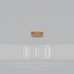 Steinfassung für Swarovski Kristalle Krallenkessel mit Boden - Rechteck SW 4501-7/3