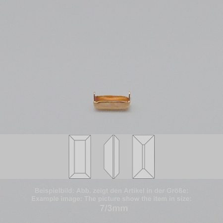 settings for swarovski crystals setting with prongs without hole - baguette sw 4501-7/3 - setting with prongs without hole  - baguette sw 4501