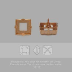 Steinfassung für Swarovski Kristalle Aufnähkessel - Quadrat SW 4447sw4428sw4418-6/6