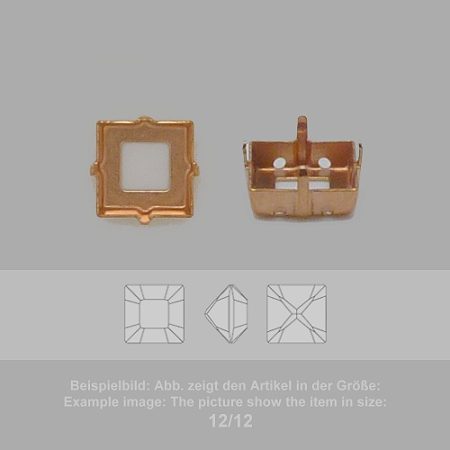 Steinfassung für Swarovski Kristalle Aufnähkessel - Quadrat SW 4447sw4428sw4418-6/6 - Aufnähkessel  - Quadrat SW 4447sw4428sw4418