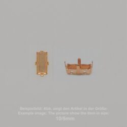 Steinfassung für Swarovski Kristalle Aufnähkessel - Rechteck SW 4501-4/2 - Aufnähkessel  - Rechteck SW 4501