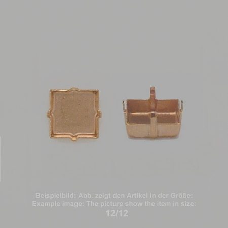 settings for swarovski crystals setting with prongs without hole - square sw 4439-14/14 - setting with prongs without hole - square sw 4439