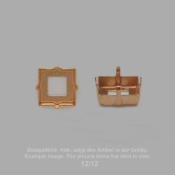 Steinfassung für Swarovski Kristalle Krallenkessel mit Loch - Quadrat SW 4439-14/14