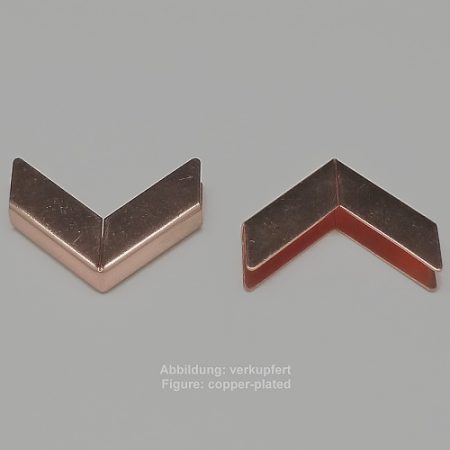 ribbon clamp to glue-without loop- 39mm-smooth - to glue - without loop