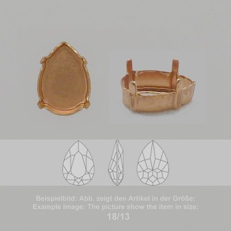 Steinfassung für Swarovski Kristalle Krallenkessel mit Boden - Birnl SW 4320-10/7 - Krallenkessel mit Boden  - Birnl SW 4320