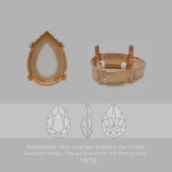 Steinfassung für Swarovski Kristalle Aufnähkessel - Birnl SW 4320-10/7