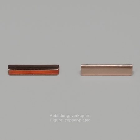 ribbon clamp to press shut-without loop- 30mm-smooth - to press shut - without loop