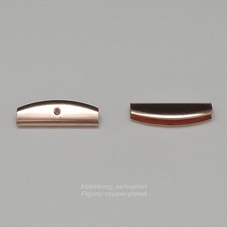 ribbon clamp to press shut-without loop- 30mm-smooth - to press shut - without loop