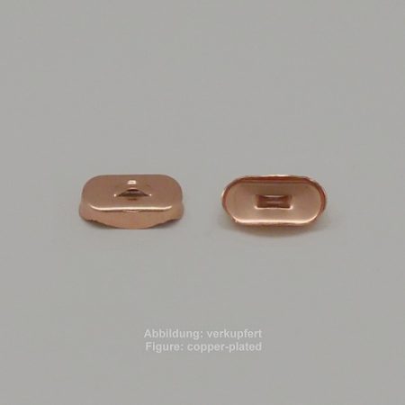 ribbon clamp to glue-without loop- 17mm-smooth - to glue - without loop