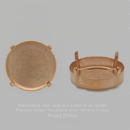 Steinfassung für Swarovski Kristalle Krallenkessel mit Boden - Rund SW 1088-25mm - Krallenkessel mit Boden  - Rund SW 1088