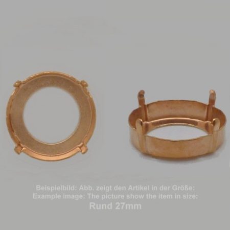 Steinfassung für Swarovski Kristalle Krallenkessel mit Loch - Rund SW 1088-25mm - Krallenkessel mit Loch  - Rund SW 1088