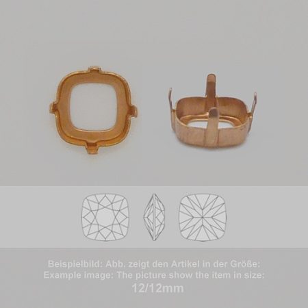 settings for swarovski crystals setting with prongs with hole - rounded square sw 4470-10/10 - setting with prongs with hole  - rounded square sw 4470