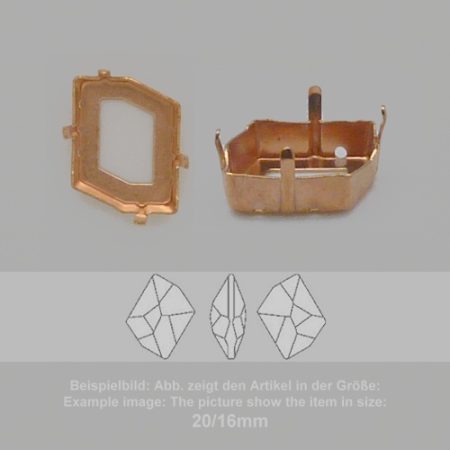 Steinfassung für Swarovski Kristalle Aufnähkessel - Fancysw4739-20/16 - Aufnähkessel  - Fancysw4739