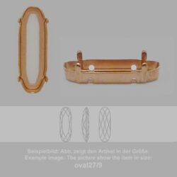 Steinfassung für Swarovski Kristalle Aufnähkessel - Oval SW 4161-21/7