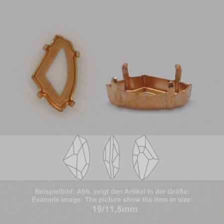 Steinfassung für Swarovski Kristalle Krallenkessel mit Loch - Fancysw4757-14/8