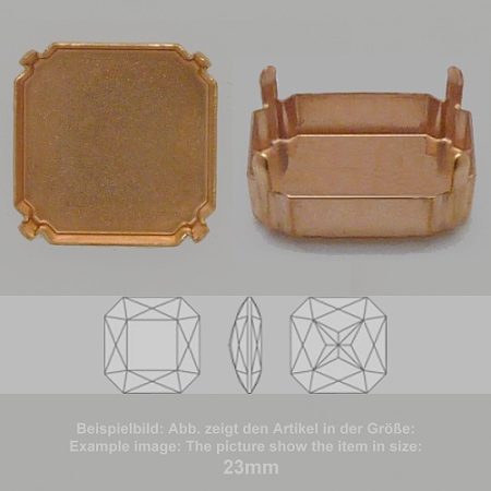 settings for swarovski crystals setting with prongs without hole - octagon sw 4675-23mm - setting with prongs without hole  - octagon sw 4675