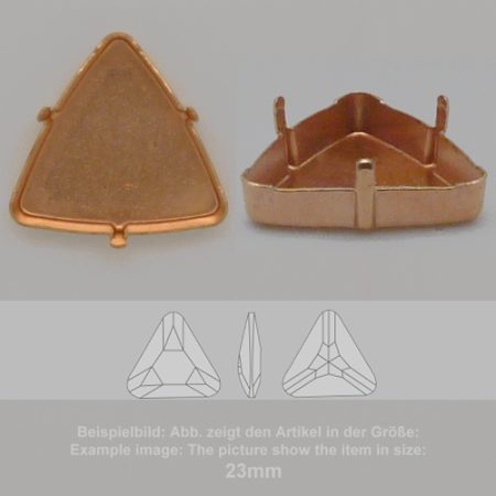 settings for swarovski crystals setting with prongs without hole - triangle sw 4727-23mm - setting with prongs without hole  - triangle sw 4727