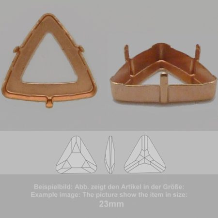 settings for swarovski crystals setting with prongs with hole - triangle sw 4727-23mm - setting with prongs with hole  - triangle sw 4727