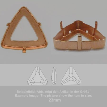 Steinfassung für Swarovski Kristalle Krallenkessel_AK6L- Dreieck SW 4727-23mm - Krallenkessel_AK6L - Dreieck SW 4727