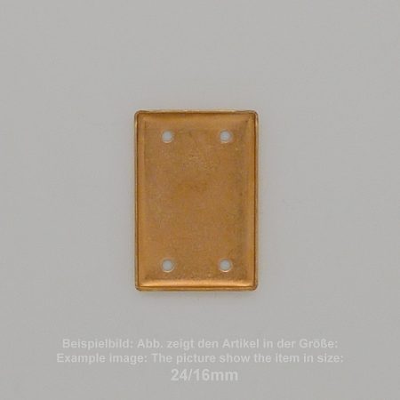 Steinfassung für Swarovski Kristalle Bodenkessel zum Aufnähen- Rechteck SW 2520-10/8 - Bodenkessel zum Aufnähen - Rechteck SW 2520