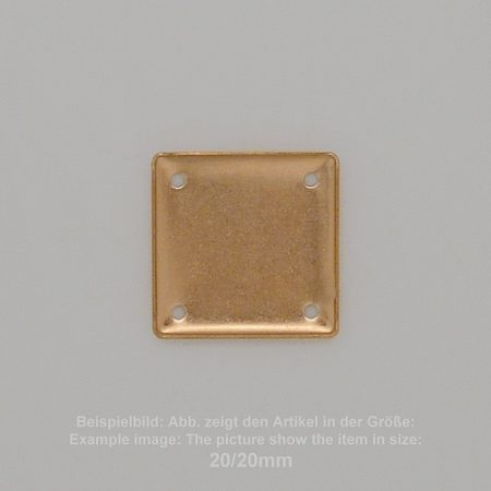 Steinfassung für Swarovski Kristalle Bodenkessel zum Aufnähen- Quadrat SW 2493-12/12 - Bodenkessel zum Aufnähen - Quadrat SW 2493