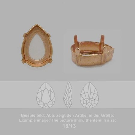 settings for swarovski crystals setting with prongs with hole - pear sw4320-8/6 - setting with prongs with hole  - pear sw4320