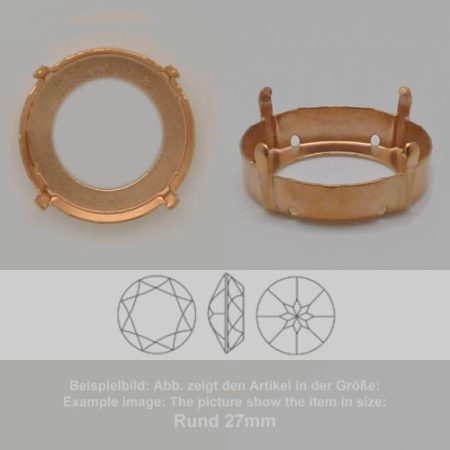 Steinfassung für Swarovski Kristalle Aufnähkessel - Rund SW 1201-35mm - Aufnähkessel  - Rund SW 1201