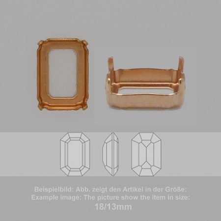 settings for swarovski crystals setting with prongs with hole - octagon sw 4610-18/13 - setting with prongs with hole  - octagon sw 4610