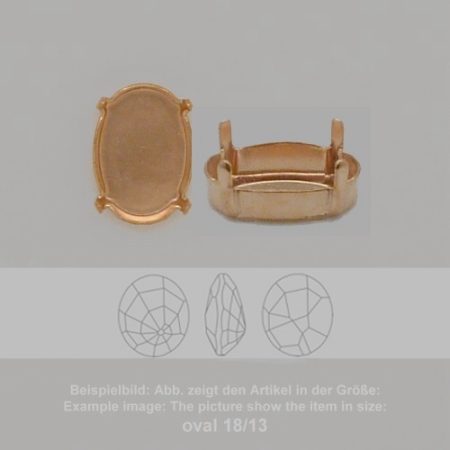 settings for swarovski crystals setting with prongs without hole - oval sw 4196-23/20 - setting with prongs without hole - oval sw 4196