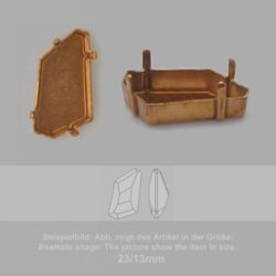 Steinfassung für Swarovski Kristalle Krallenkessel mit Boden - Fancy SW 4767-18/10