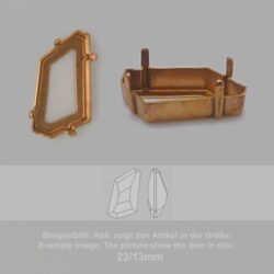 Steinfassung für Swarovski Kristalle Krallenkessel mit Loch - Fancy SW 4767-23/13