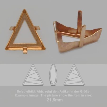 settings for swarovski crystals setting with prongs with hole - triangle sw 4717-21