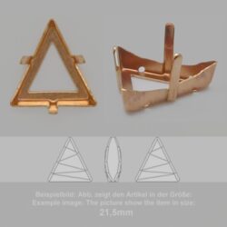 Steinfassung für Swarovski Kristalle Aufnähkessel - Dreieck SW 4717-21,5mm