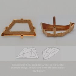 Steinfassung für Swarovski Kristalle Krallenkessel mit Loch - Fancy SW 4719-19/9