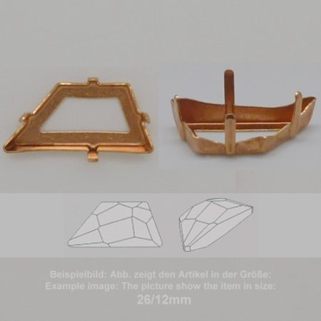 Steinfassung für Swarovski Kristalle Krallenkessel mit Loch - Fancysw4719-26/12 - Krallenkessel mit Loch  - Fancysw4719