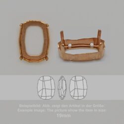 Steinfassung für Swarovski Kristalle Aufnähkessel - Fancy SW 4795-28mm