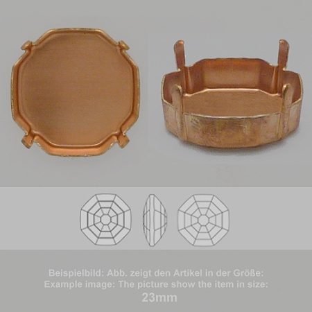 settings for swarovski crystals setting with prongs without hole - octagon sw 4678-23mm - setting with prongs without hole  - octagon sw 4678